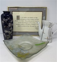 Yeats Quote, Teapot, Asian Vase, Glass Plate