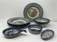 Polish Pottery Bowls and Spoon Rests