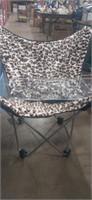 Leopard print folding chair (like new)
