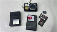 Sony camera with batteries and charger