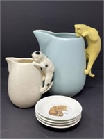Cat Pitchers and Coasters