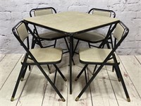 Vintage Samsonite Folding Card Table w/ Chairs