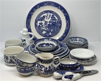 Assortment of Blue and White Dishes