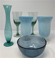 Blue-Green Glassware