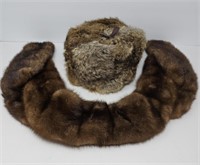 L L Bean Fur Hat with a Monogrammed Fur Collar