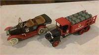 ERTL Die Cast Texaco Touring Car & Delivery Truc