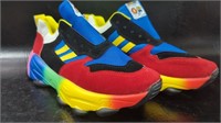 Women's Size 8.5 BRIGHT Rainbow Tennis Shoes