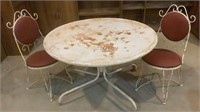 Antique Ice Cream Table & (2) Chairs