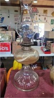 Clear glass Oil lamp 18in tall