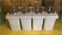 (4) Vntg Hall Ceramic Ice Cream Topping Dispenser