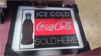 Cross stitch Coca cola framed picture 20in x 16in