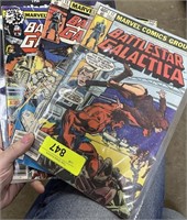 LOT OF 3 VTG BATTLESTAR GALACTICA COMIC BOOKS