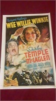 Vntg Shirley Temple Wee Willie Winkie Movie Poster