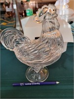 Leaded crystal Rooster Covered Box Shannon