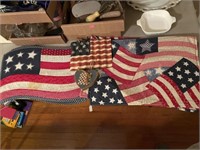 Flag placemats (8 total) & signs