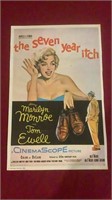 Vntg Marilyn Monroe Seven Year Itch Movie Poster