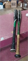 2- Easton metal bats l, 1 model sc900 stealth