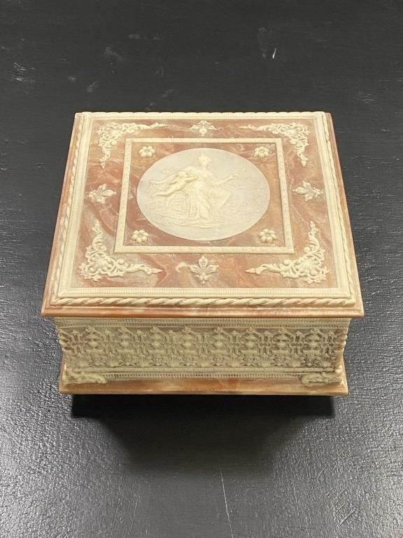 Vintage Incolay Enchantment Jewelry Music Box