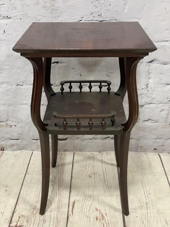 Antique Dark Wood Parlor Table