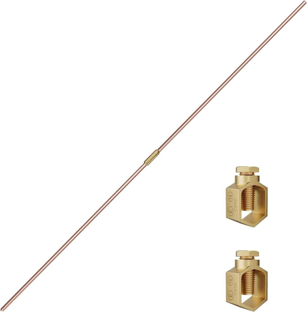 6ft Ground Rod Kit - 1/2in Copper  1 1/2inx 6ft
