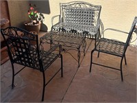 L - PATIO SEATING SET W/ DRINK TABLE