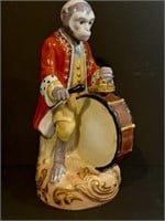 Antique  Porcelain Monkey Playing Drums
