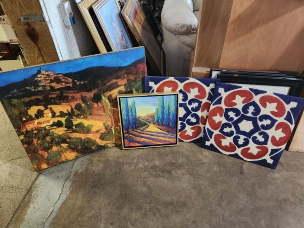 4 canvas paintings pictures 36x24 largest
