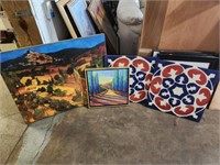 4 canvas paintings pictures 36x24 largest