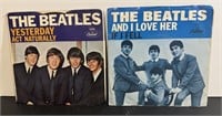 Two Beatles 45rpm records & picture Sleeve NM