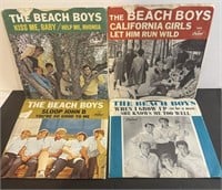 Four vintage Beach Boys 45rpm reccords