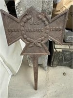 Antique CSA Civil War Grave Marker