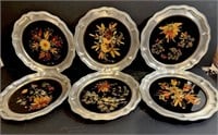 Six 1060 Rein Zinn Decorative Plates
