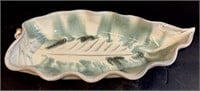 Vintage Oribe Pottery Leaf Tray
