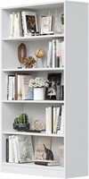5-Shelf Bookcase  White