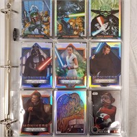Binder Of Topps Chrome Star Wars Trading Cards