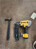 Dewalt pneumatic stapler and Husky hammer