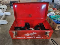 Milwaukee toolbox with drill tools charger