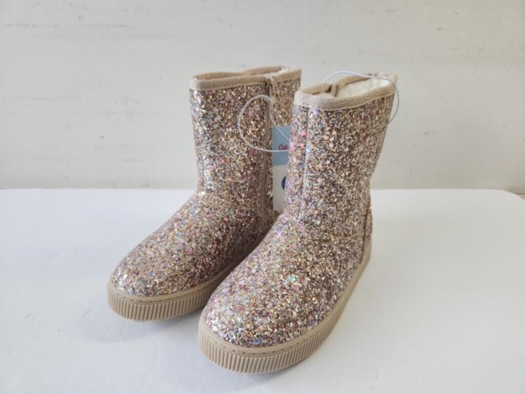 Cat and Jack Glitter Boots Youth 12 New