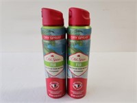 2 Old Spice spray Deodorant 4 oz