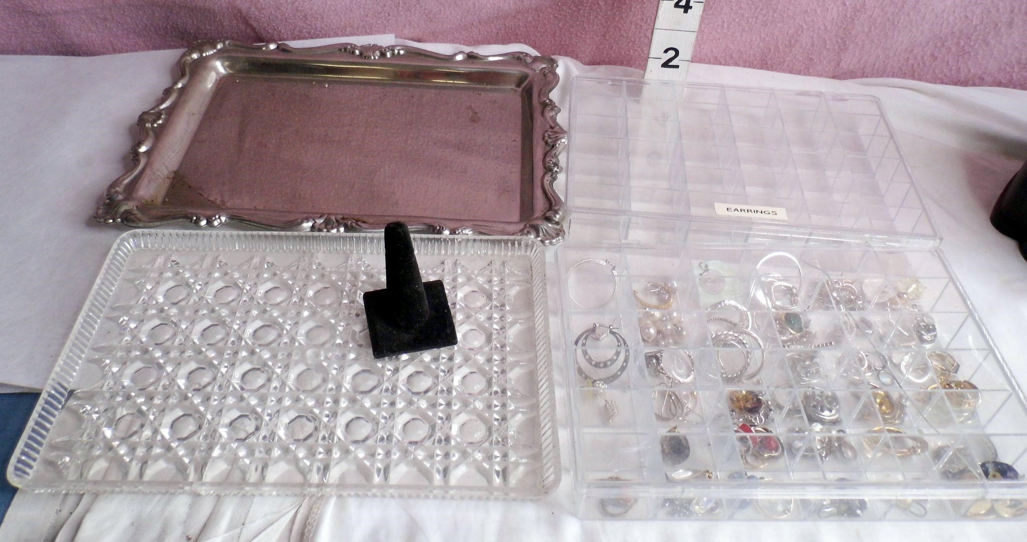 Trays, Organizers, Container with Misc. Jewelry