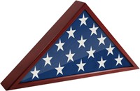 SEALED-Mahogany Military Flag Display Case