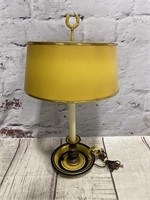 Vintage Candlestick Table Lamp Wood & Metal