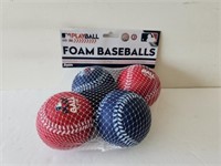 4 Playball foam baseballs