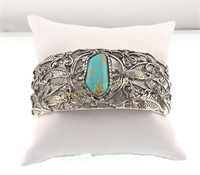 Bracelet, Turquoise Nickel Silver