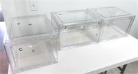 Clear Shoe/Display Boxes 3 PC Lot