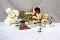 Canadians Vacation book, 12" Native doll, Bear