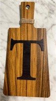 Decorative board / peel 11x5.5, letter T, new