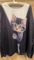 New cat shirt, soft lightweight 2x shirt looks