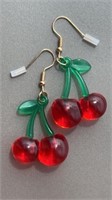 New cherries earrings 2 inches long
