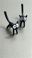 Super fun cat earrings, back legs and tail are